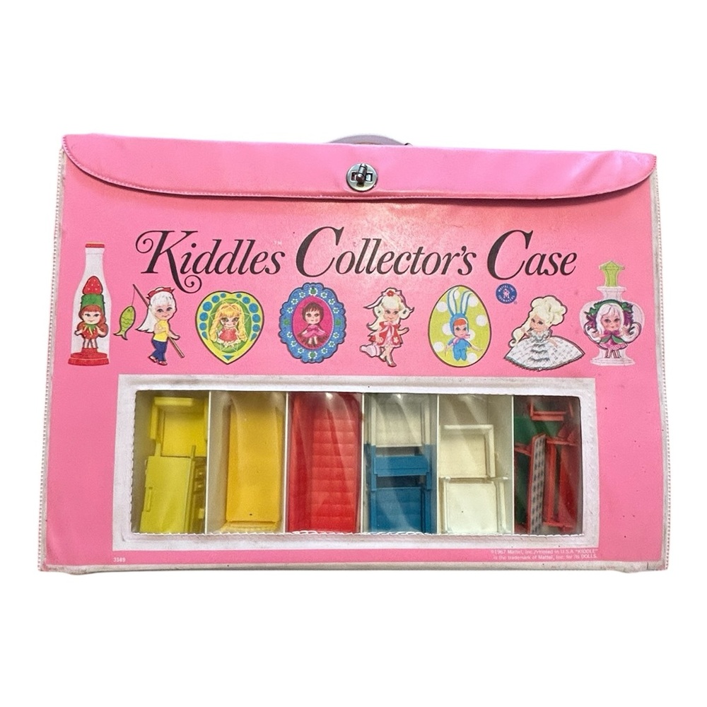 VTG Mattel Liddle Kiddles Collector's Case 28 Accessories Patio Bedroom READ 60s